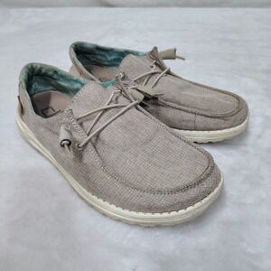 Hey Dude Womens Shoes Size 8 Beige Lightweight Slip On Casual Comfort